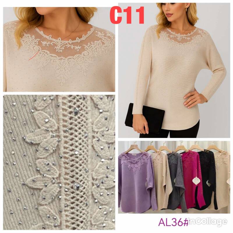 Bluzki damskie Roz L-3XL, Mix Kolor .Paczka 10 szt